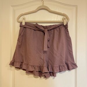 Dress up muted Purple Ruffle shorts​​​​​​